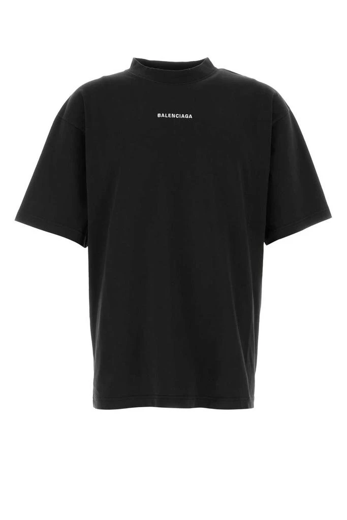 Balenciaga Balenciaga Logo Embroidered Medium-Fit T-Shirt from Cettire