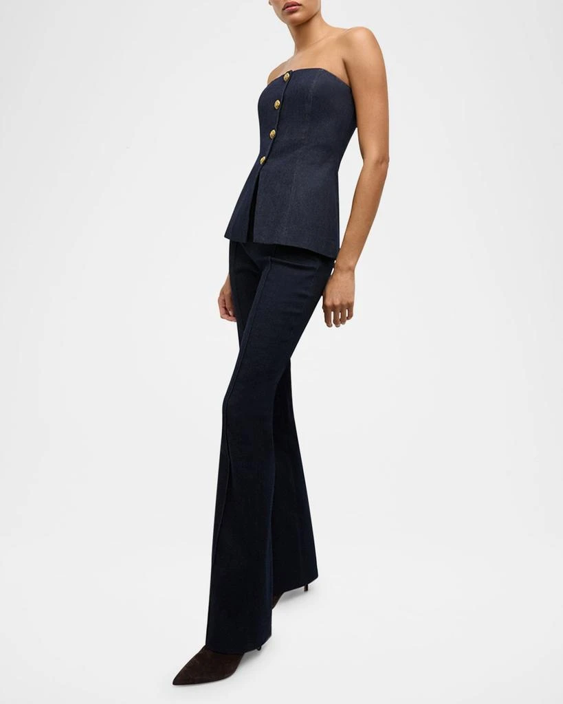 VERONICA BEARD Forman Strapless Denim Top 2
