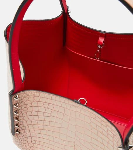 Christian Louboutin Cabarock Small croc-effect leather tote 3