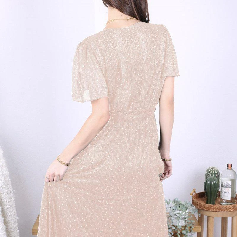 Anna-Kaci Sheer Detail Polka Dot Dress 2