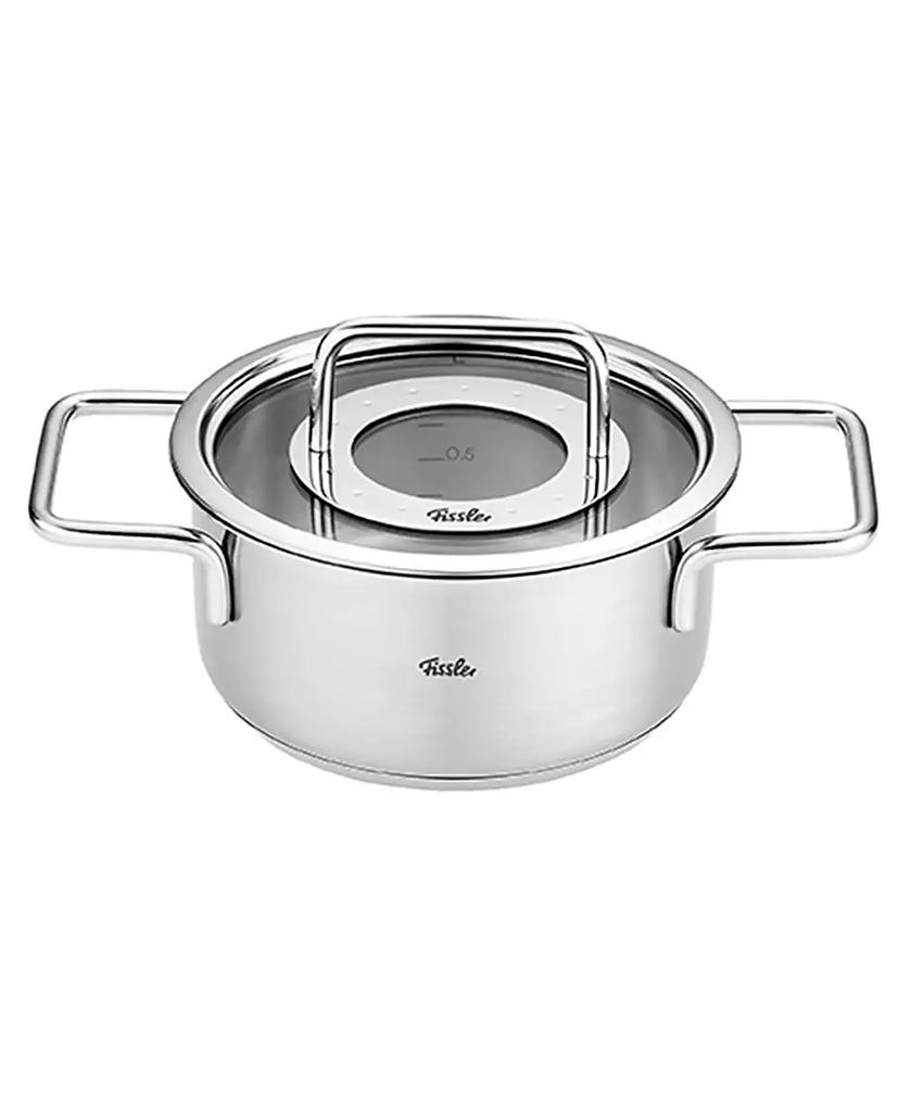 Fissler Pure Collection Stainless Steel 2.2 Quart Stock Pot with Glass Lid