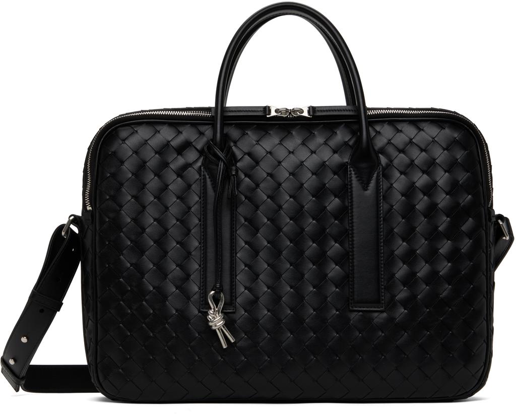 Bottega Veneta Black Getaway Briefcase