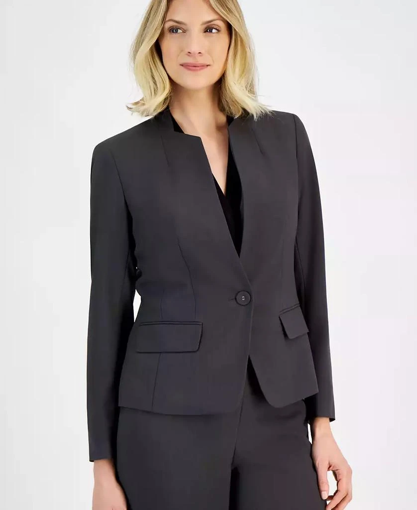 Le Suit Women's Single-Button Blazer and Slim-Fit Pantsuit 4