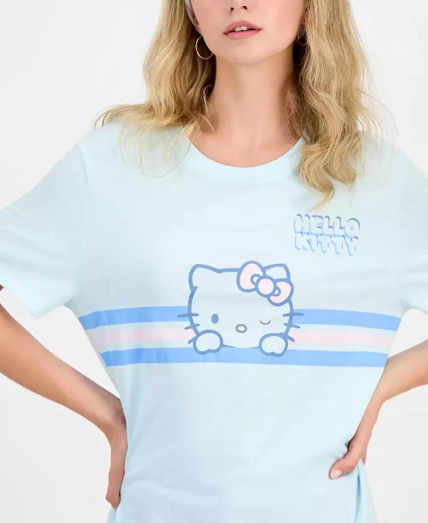 Love Tribe Juniors' Hello Kitty Stripe Graphic Print T-Shirt 3