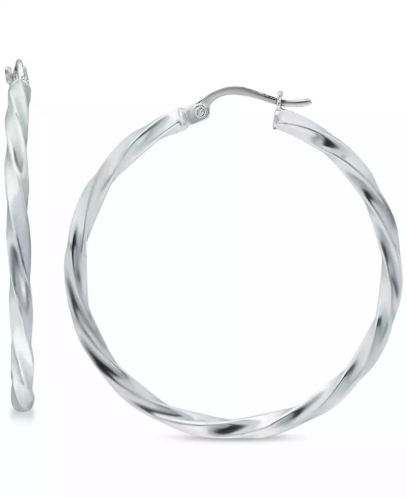 Giani Bernini Twist Hoop Earrings in Sterling Silver, Created for Macy's 1
