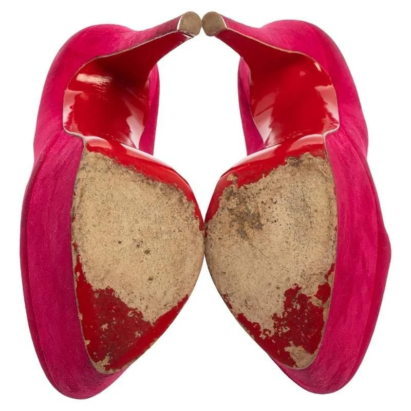 Christian Louboutin Christian Louboutin Pink Suede Daffodile Platform Pumps Size 37 6