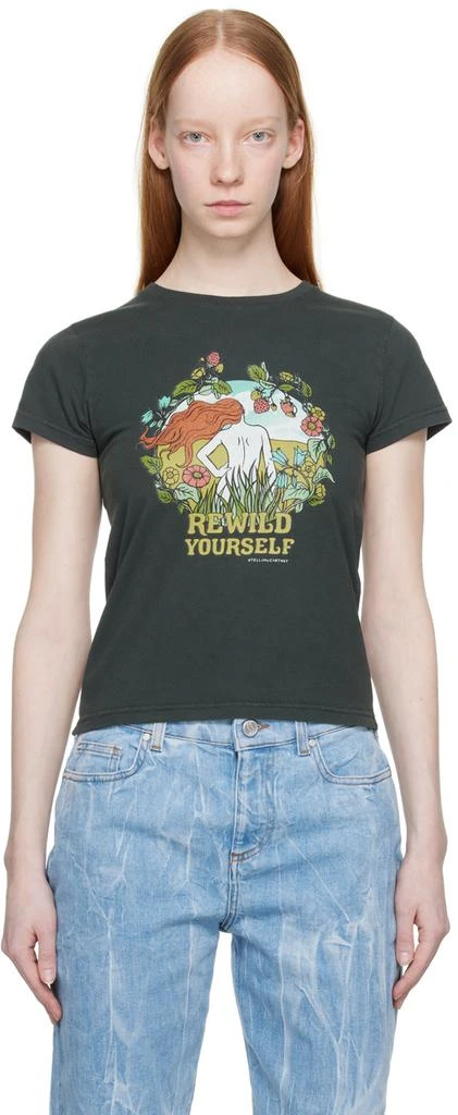 Stella McCartney Black 'Rewild Yourself' T-Shirt 1