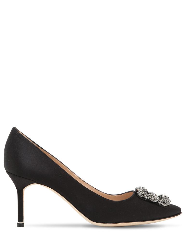 MANOLO BLAHNIK 70mm Hangisi Satin Pumps