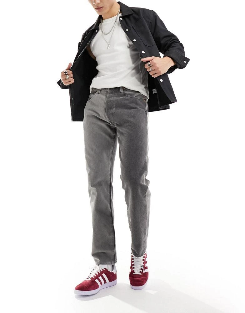 Levi's Levi's Skate 501 jeans in grey split 3