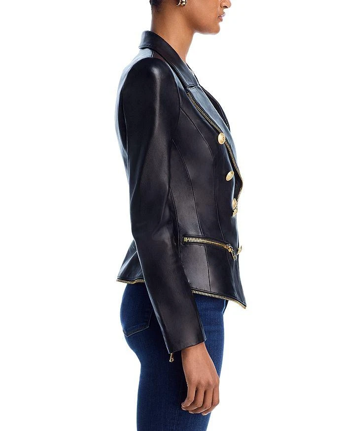 L'Agence Ottilie Leather Blazer 5