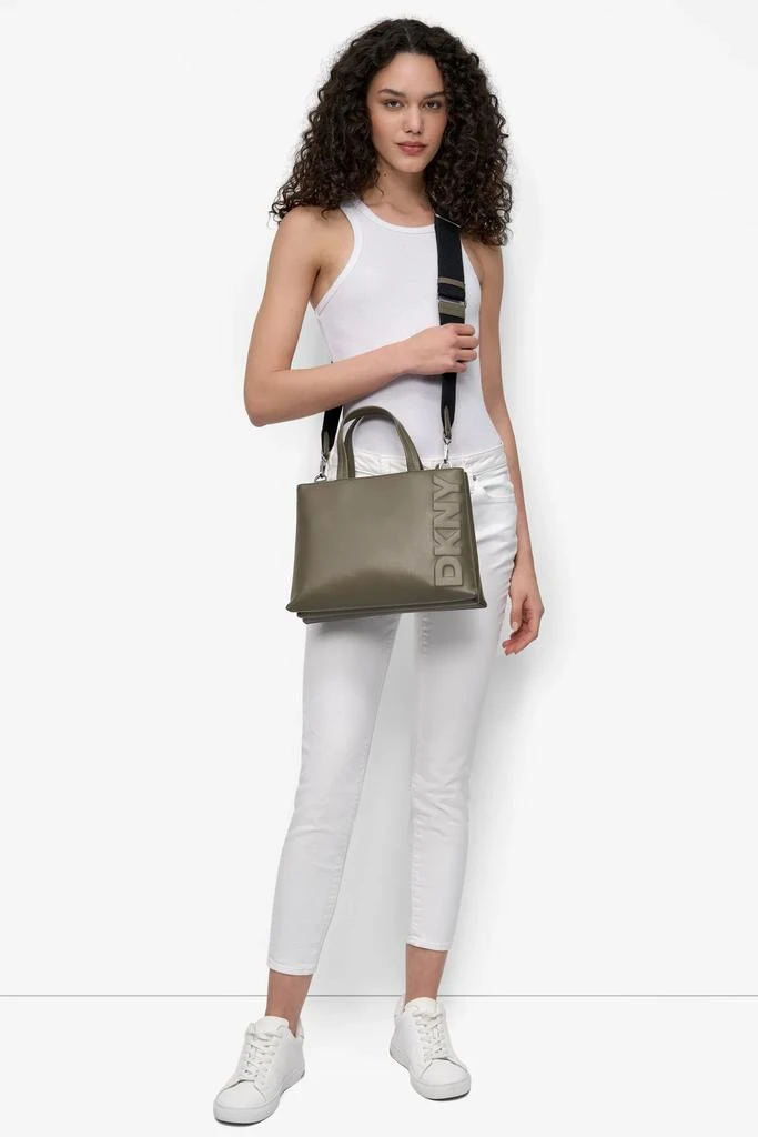 DKNY TINSLEY LOGO EMBOSSED SATCHEL BAG 2