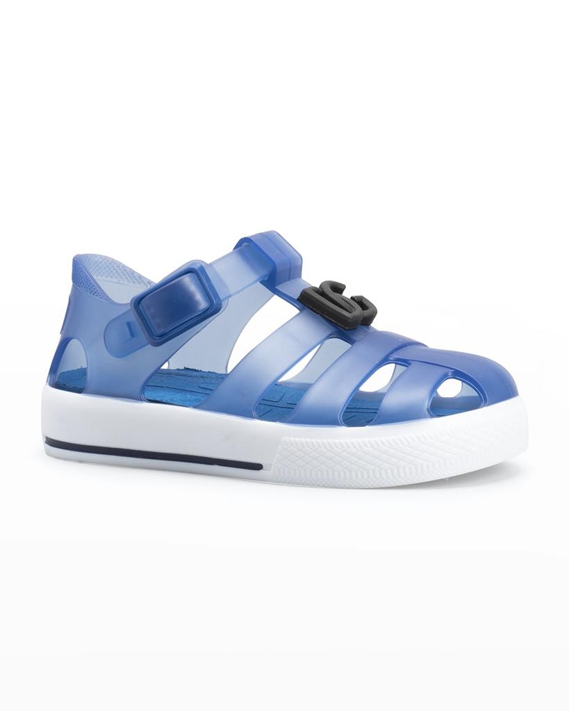Dolce&Gabbana Boy's Logo Caged Jelly Sandals, Baby/Toddler/Kids