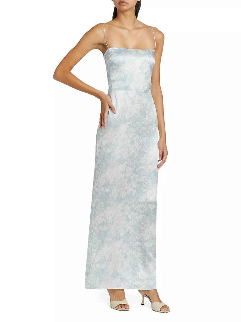 Reformation Frankie Floral Silk Sleeveless Maxi Dress 2