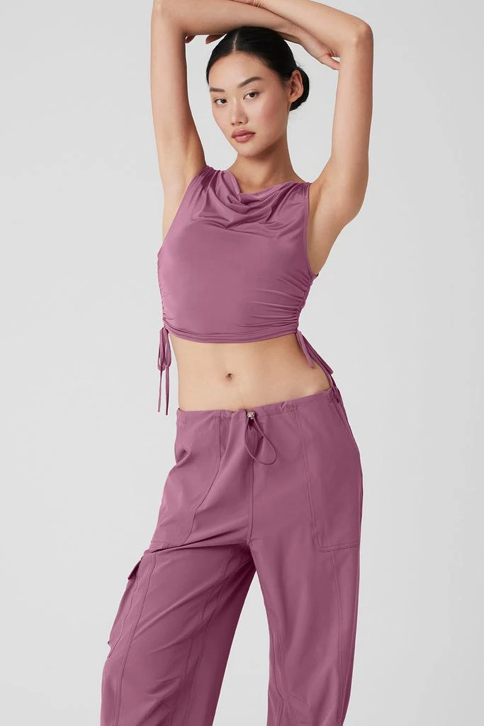 Alo Standout Cropped Tank - Soft Mulberry 1
