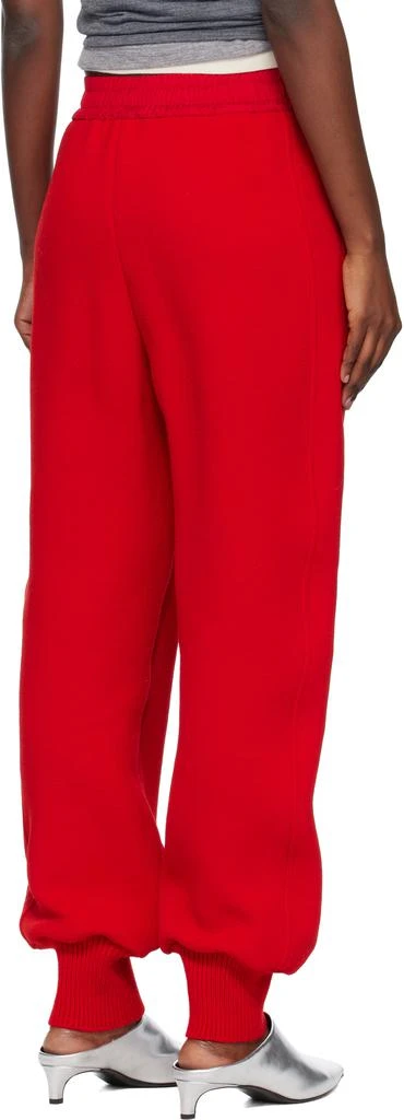 Jil Sander Red Wool Crepe Double Face Lounge Pants 3