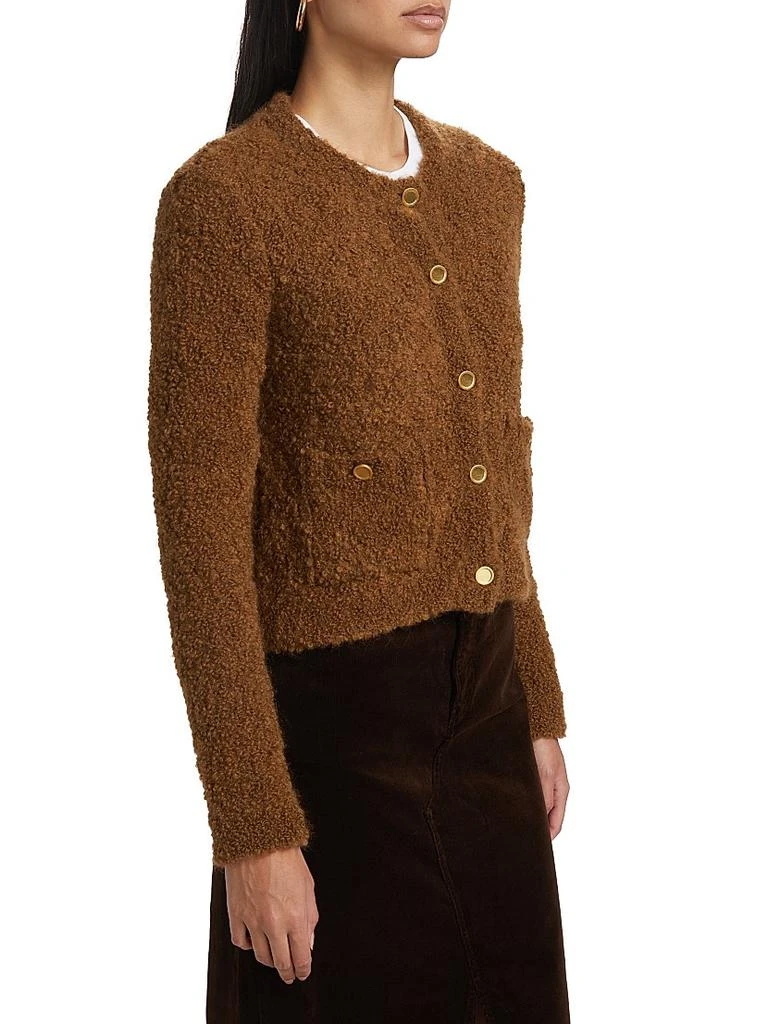 FRAME Alpaca-Wool Knit Patch-Pocket Cardigan 4