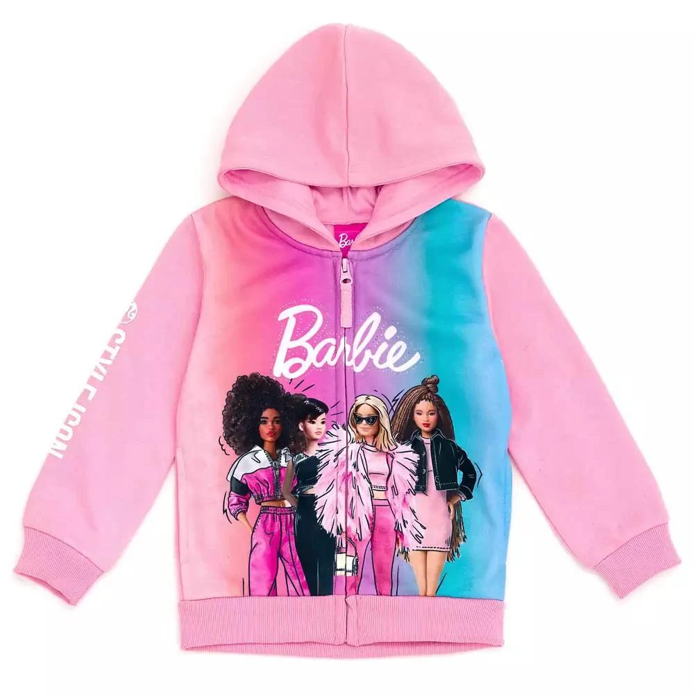 Barbie Toddler Girls Fleece Zip Up Hoodie