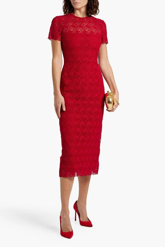 knee length dresses for ladies Shoshanna Women's Shailene Knit Fit & Flare Dress - Cherry main image 1