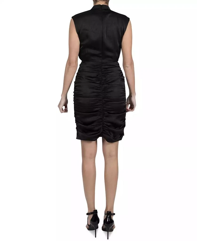 julia jordan Women's Sleeveless High-Neck Pleated Dress 2