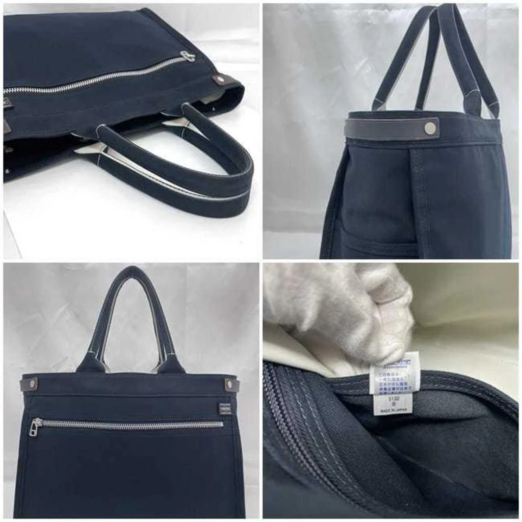 Porter Cotton Canvas Leather Tote Bag (Pre-Owned) 3