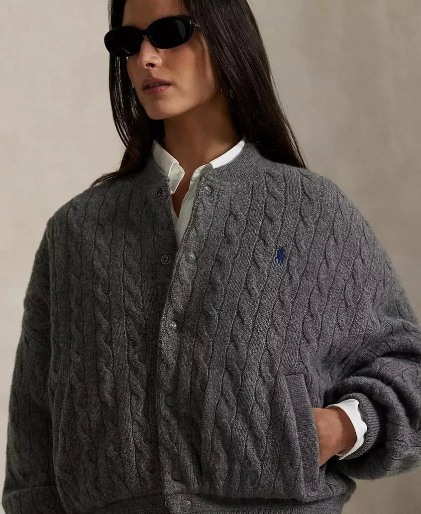 Ralph Lauren Women's Cable Bomber Jacket 6