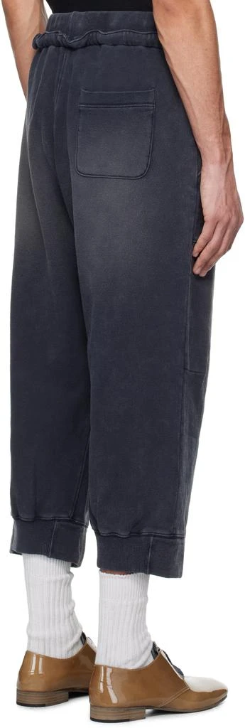 R13 Navy Deconstructed Cropped Sweatpants 3