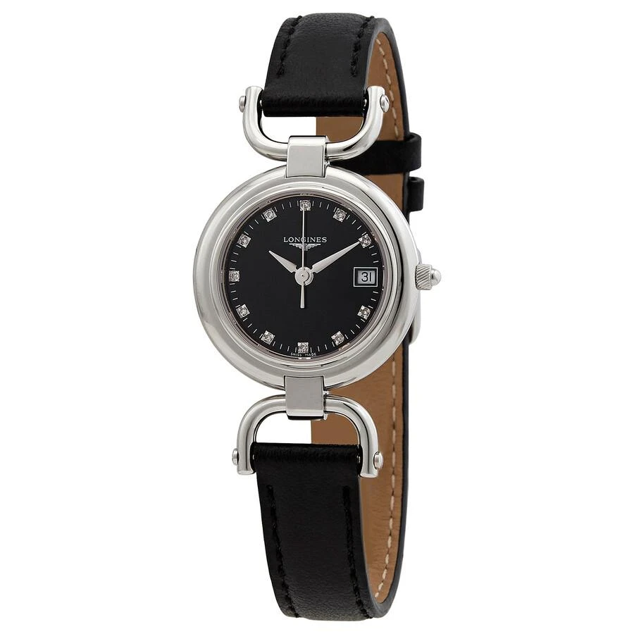 Longines Longines Equestrian Quartz Diamond Black Dial Ladies Watch L6.130.4.57.0