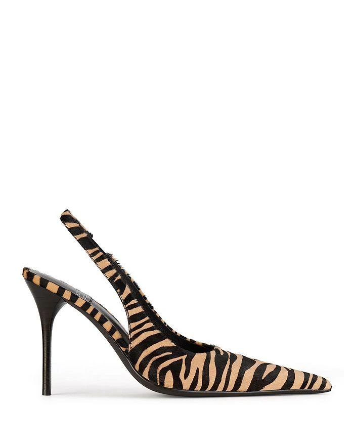 Jeffrey Campbell Women's Youwish-F Pointed Toe Calf Hair Slingback Pumps 1