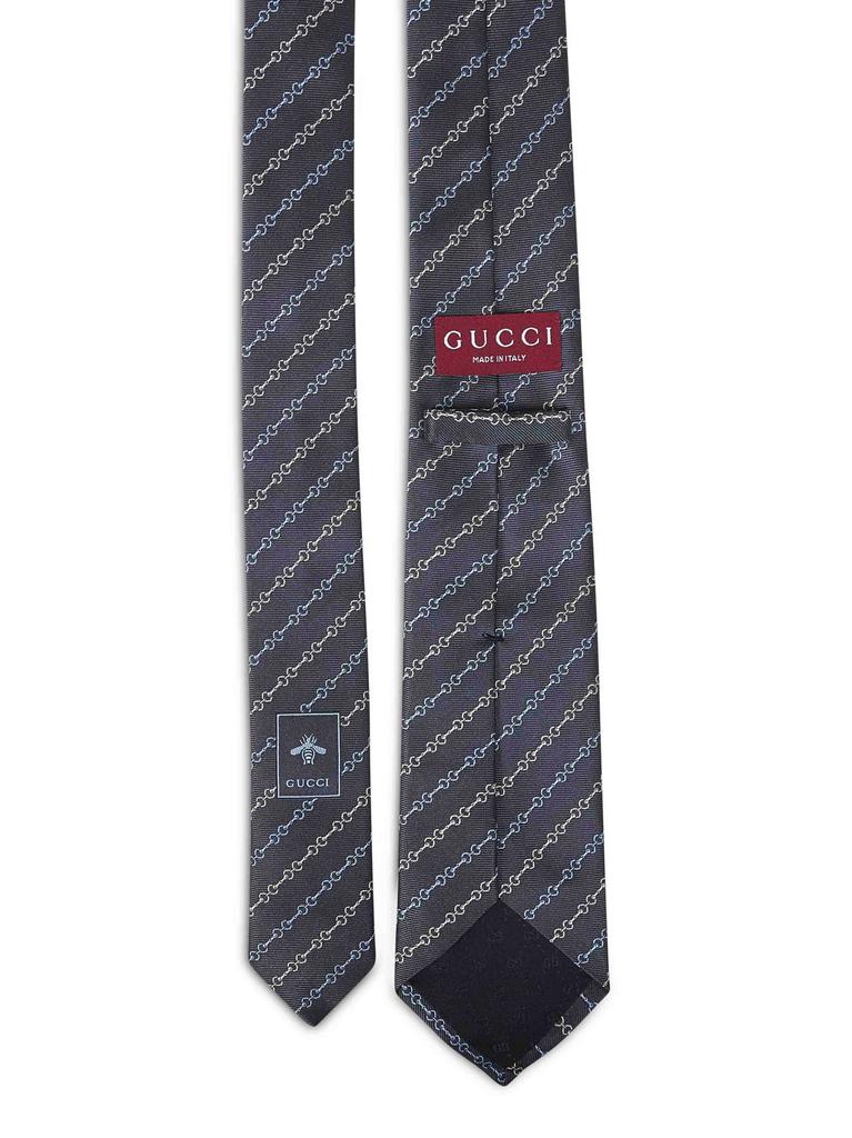Gucci GUCCI | Blue Horsebit silk jacquard tie | Man | PZ