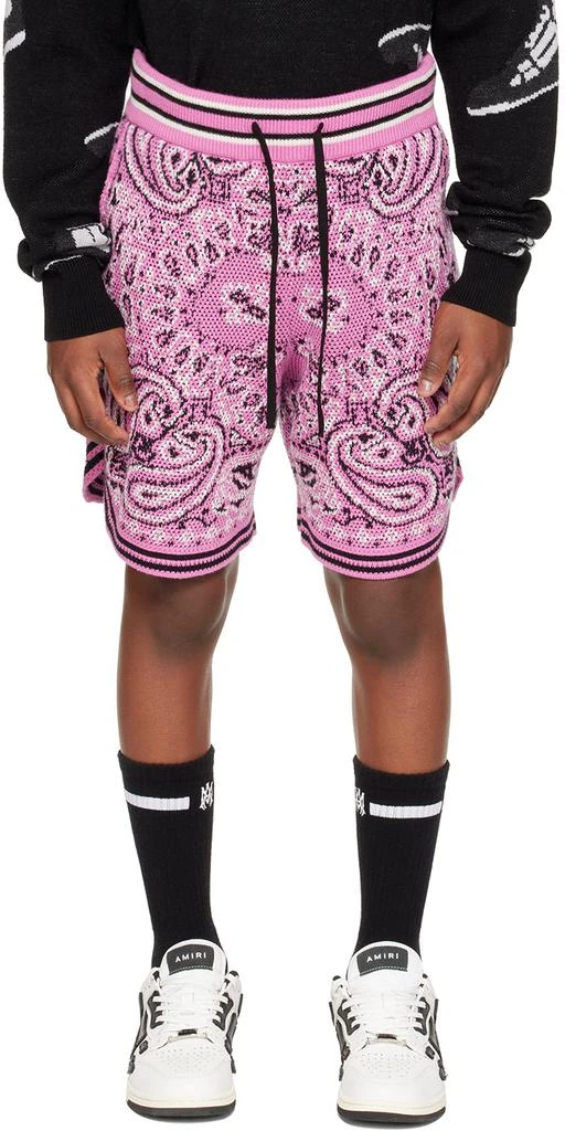 AMIRI Kids Pink Bandana Shorts 1