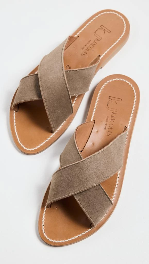 K. Jacques Temuco Cross Slide Sandals 4