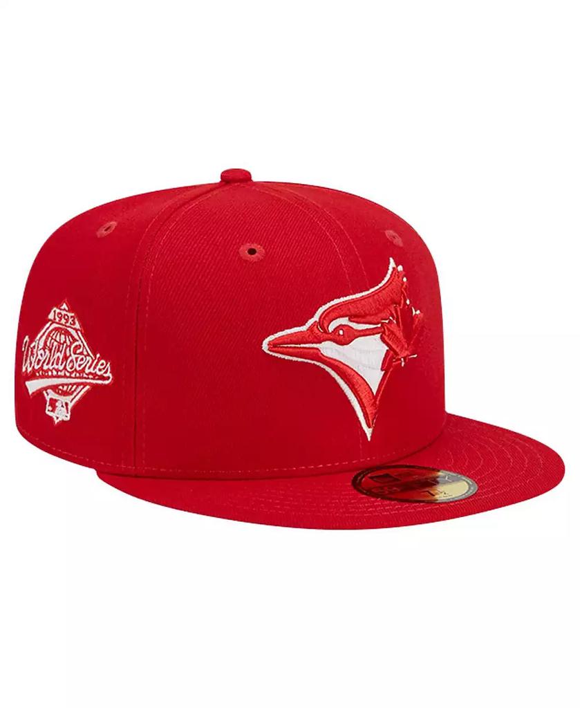 New Era Men's Red Toronto Blue Jays Logo 59FIFTY Fitted Hat