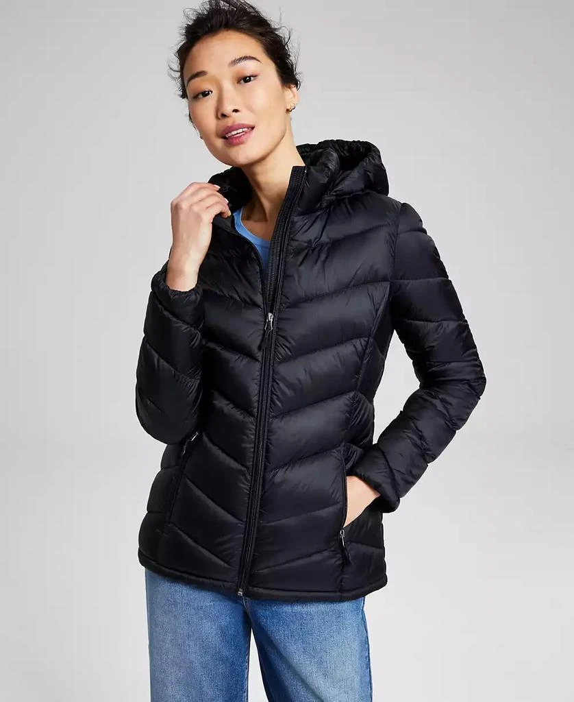 Charter Club Women's Packable Hooded Puffer Coat, Created for Macy's 1