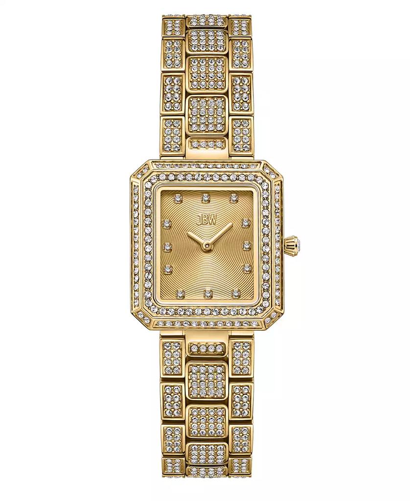 Jbw Women's Arc Crystal Diamond (0.06 ct. t.w.) Swiss Quartz Stainless Steel Watch, 23mm