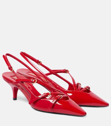 【送料&関税込】Miu Miu Leather Slingback Pumps Miu Miu Patent leather slingback pumps - High Heels - Free