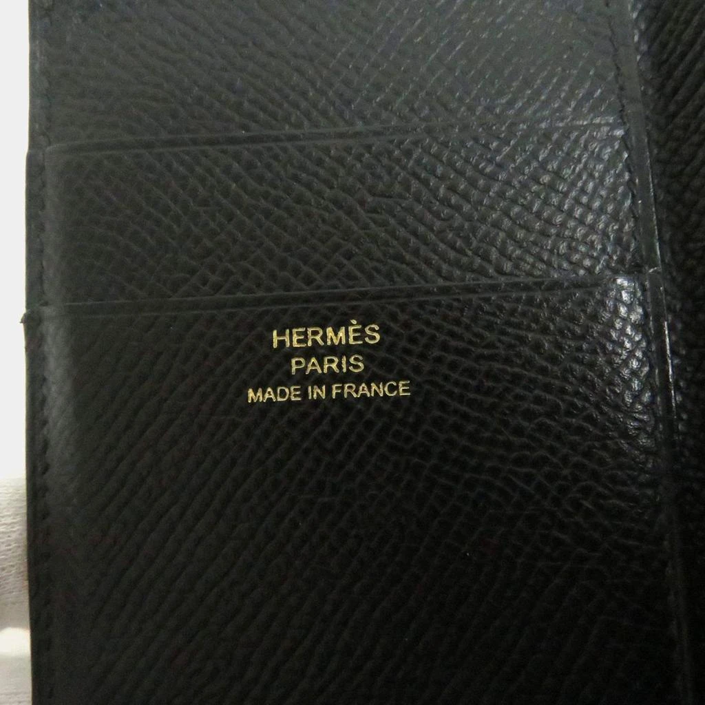 Hermes Hermes Black Leather Bearn Mini Wallet 7