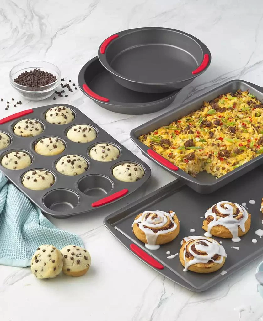 GoodCook Good Cook Mega grip 5 Piece Nonstick Steel Bakeware Set with Cookie Sheet, Roast Pan, 2 Cake Pans, and Muffin Pan 2
