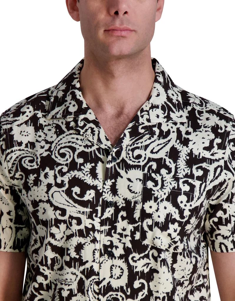Karl Lagerfeld Paris FLORAL PRINT SHORT SLEEVE CAMP SHIRT 5