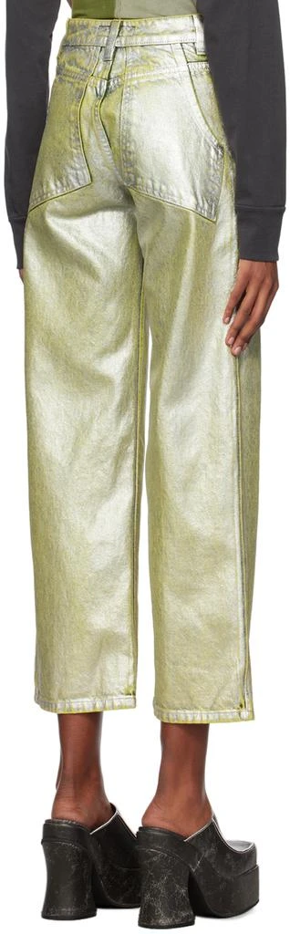 Eckhaus Latta Silver & Yellow Wide-Leg Jeans 3