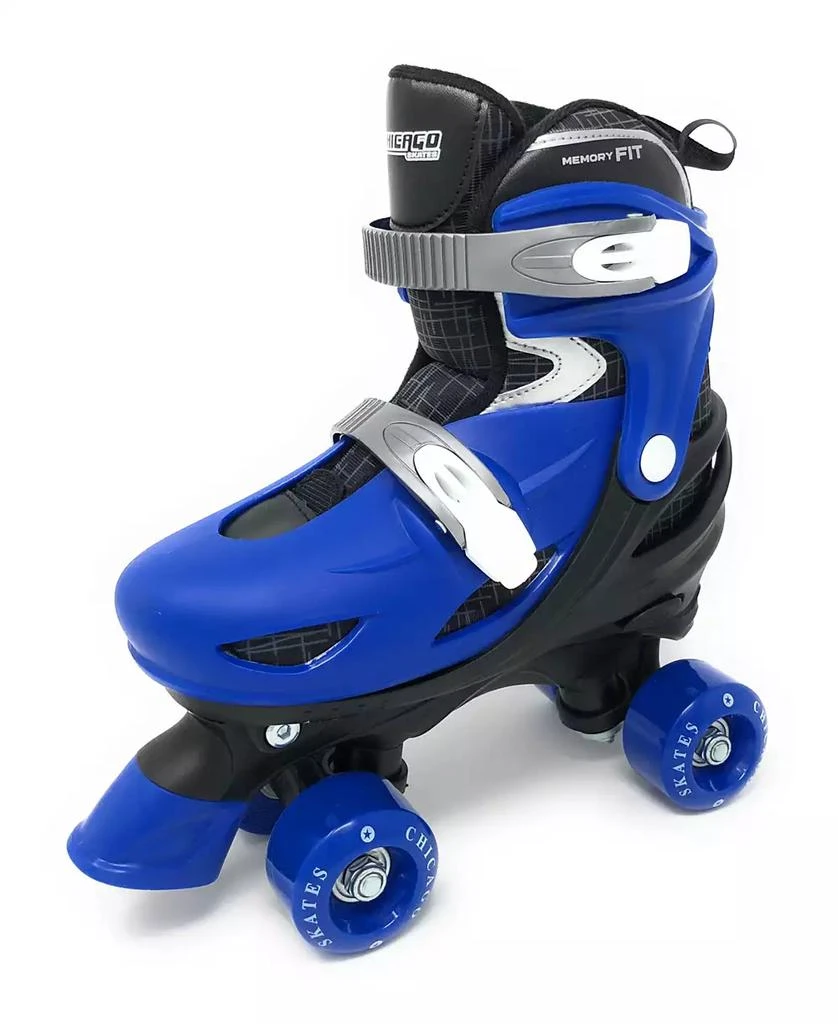 Chicago Skates Chicago Boys Adjustable Quad Roller Skate Set, 7 Pc Set - Size M (1-4) 4