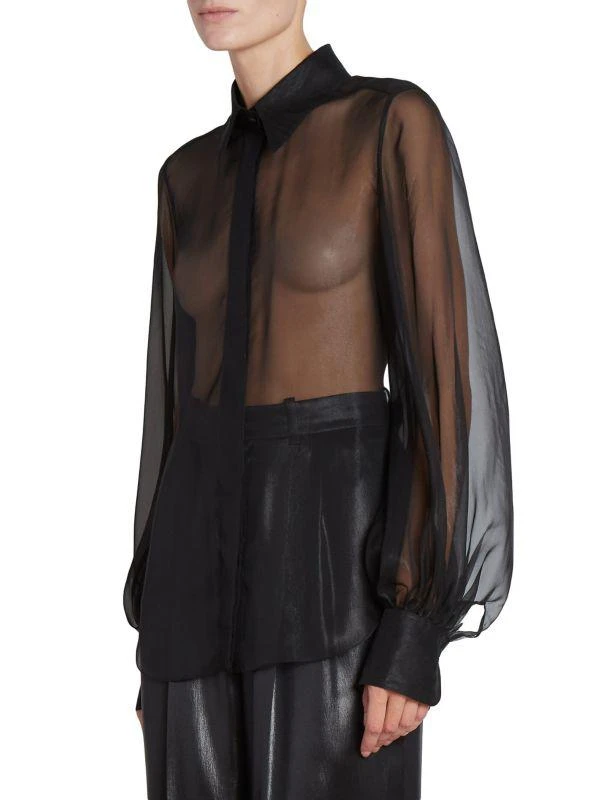 Chloé Sheer Silk Chiffon Blouse 3