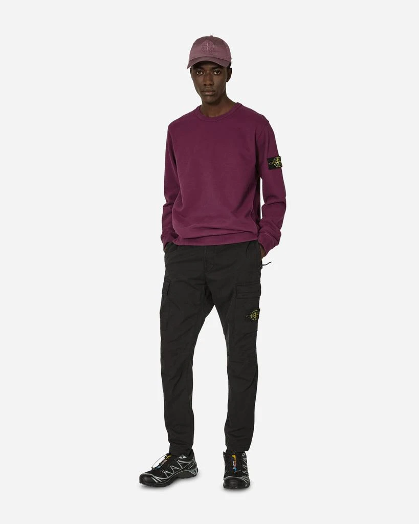 Stone Island Garment Dyed Crewneck Sweatshirt Dark Burgundy 4