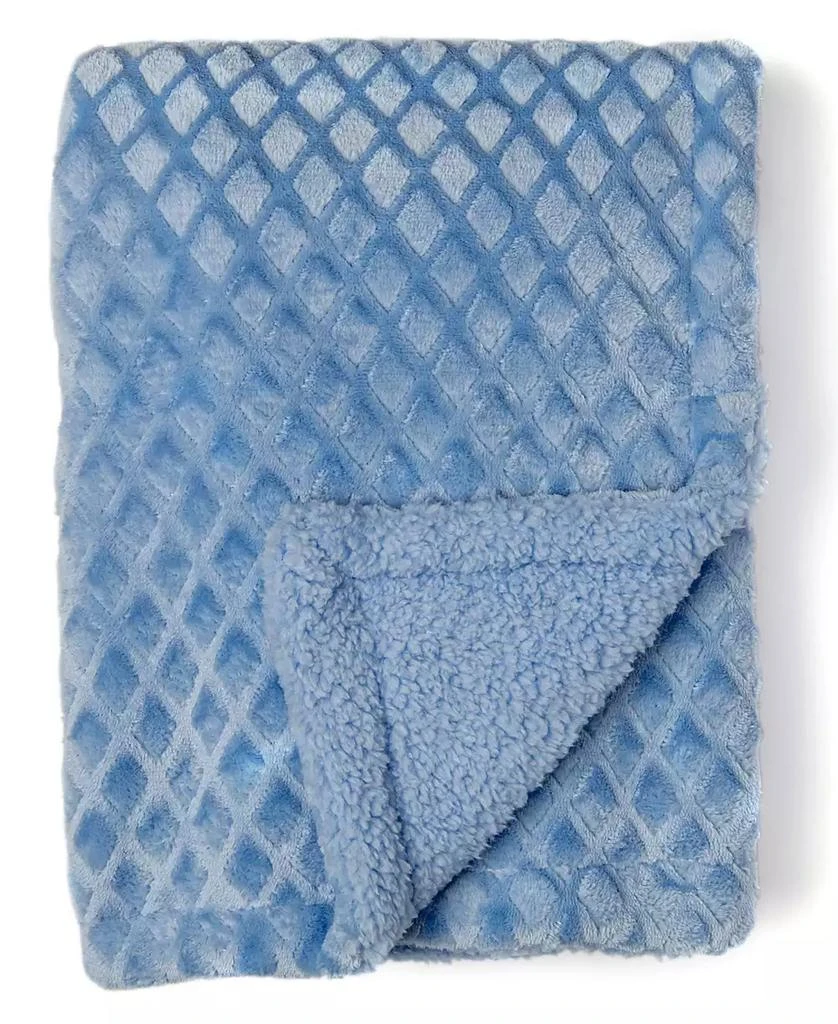 3 Stories Trading Diamond Plush Sherpa Baby Blanket