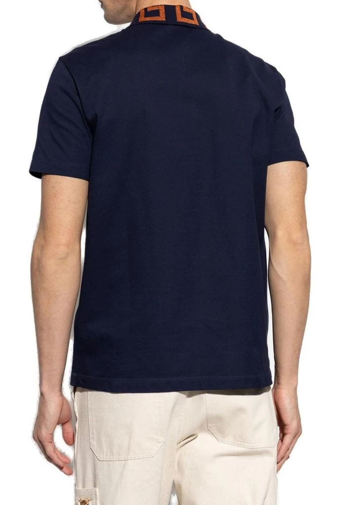 Versace Versace Greca Short-Sleeved Straight Hem Polo Shirt 3
