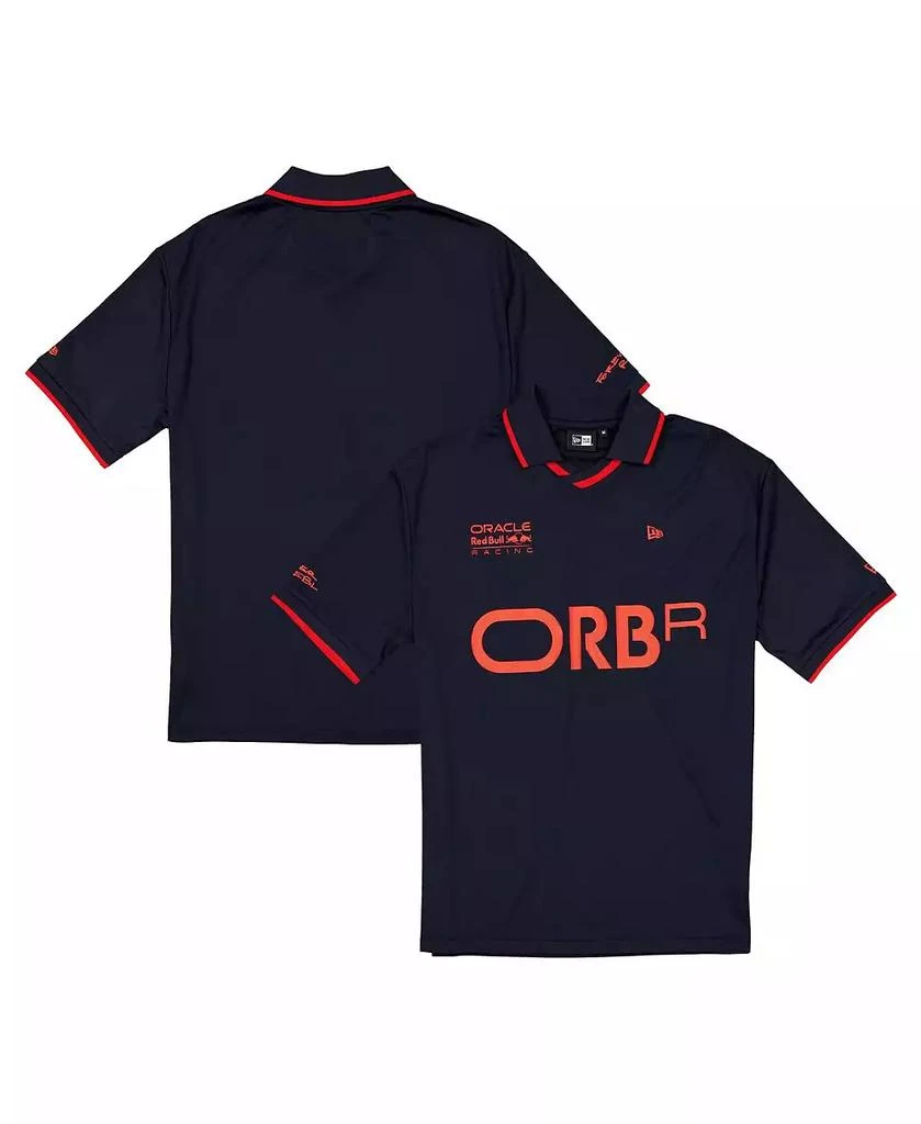 New Era Men's Navy Red Bull Racing Graphic Collared Soccer Shirt 1