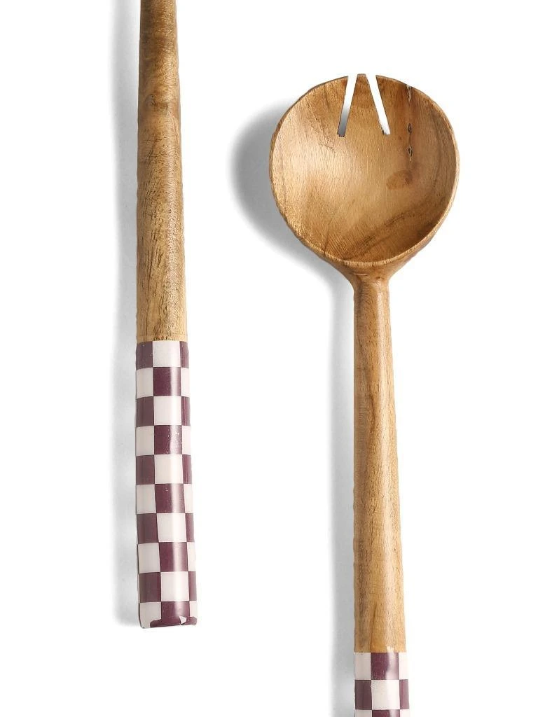 Tiramisu Resin & Wood Salad Server 2 Piece Set 9