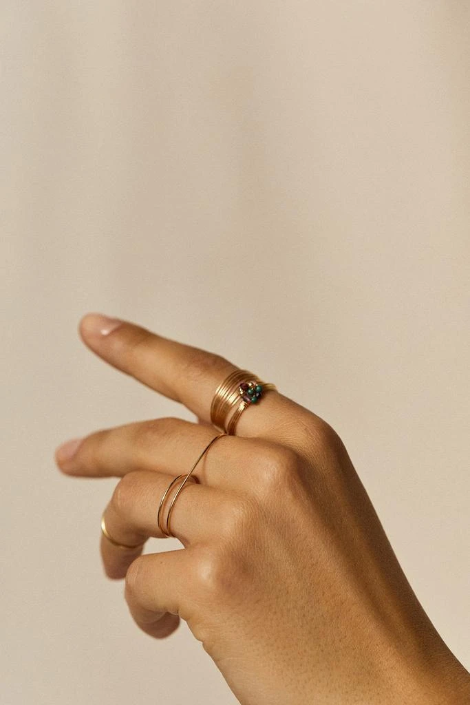 预计3周后发货 YAY Paris Bague Essentiel Deux Doigts - Argent 2