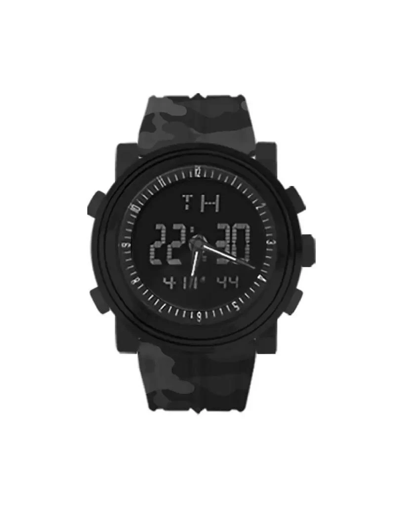 Rocawear Men's Black, Gray Camo Silicone Strap Watch 47mm 1