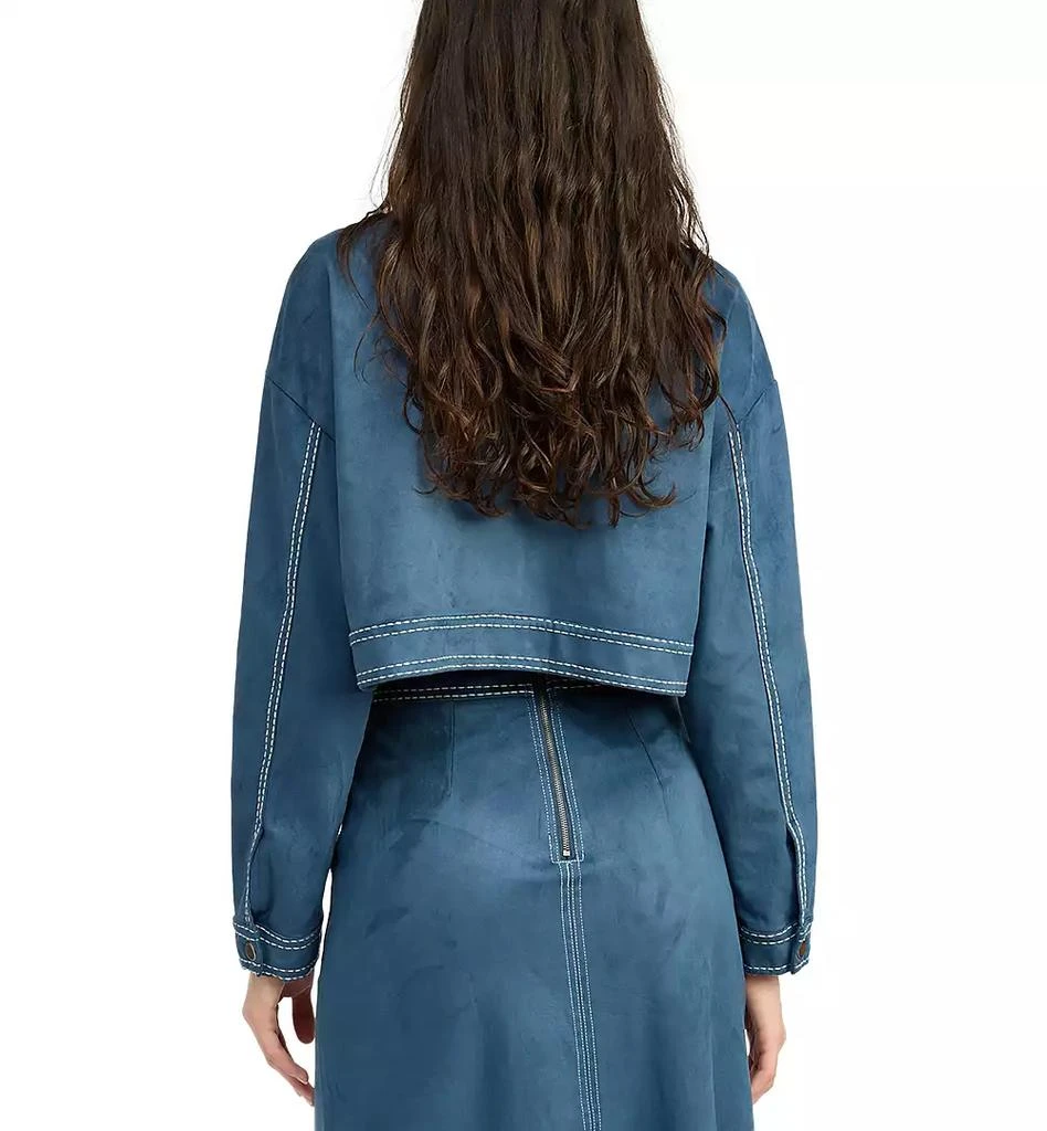 En Saison Women's Robin Faux-Suede Boxy Shacket 2