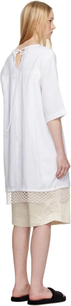 Maria McManus White T-shirt Cocoon Macrame Minidress 3